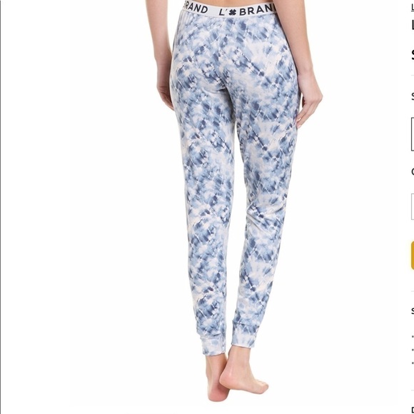 LUCKY BRAND NWT Tie Dye Jogger Lounge Pant Size Medium in Blue and White - Picture 9 of 15